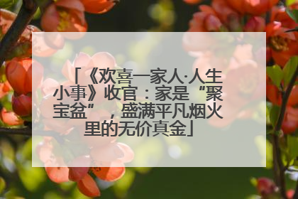 《欢喜一家人·人生小事》收官：家是“聚宝盆”，盛满平凡烟火里的无价真金