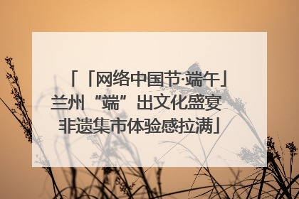 「网络中国节·端午」兰州“端”出文化盛宴 非遗集市体验感拉满