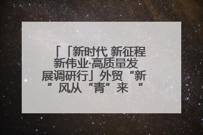 「新时代 新征程 新伟业·高质量发展调研行」外贸“新”风从“青”来 “双向奔赴”启新程