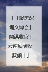 「聚焦深圳文博会」圆满收官！云南展团收获颇丰