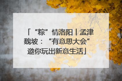 “粽”情洛阳丨孟津魏坡：“有意思大会”邀你玩出新意生活