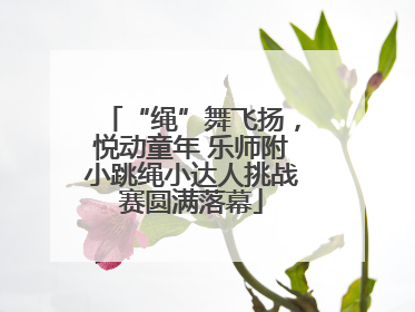 “绳”舞飞扬，悦动童年 乐师附小跳绳小达人挑战赛圆满落幕