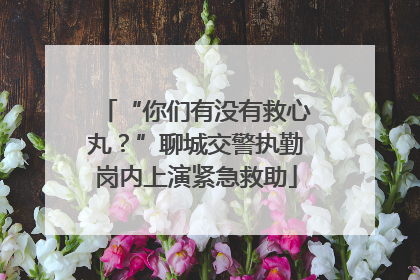 “你们有没有救心丸？”聊城交警执勤岗内上演紧急救助