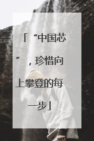 “中国芯”，珍惜向上攀登的每一步