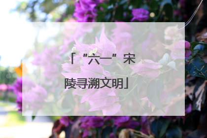 “六一”宋陵寻溯文明
