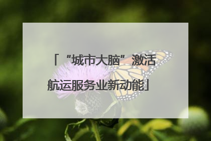 “城市大脑”激活航运服务业新动能