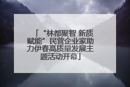 “林都聚智 新质赋能”民营企业家助力伊春高质量发展主题活动开幕