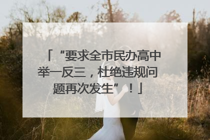 “要求全市民办高中举一反三，杜绝违规问题再次发生”！