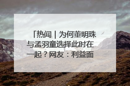 热闻｜为何董明珠与孟羽童选择此时在一起？网友：利益面前啥都能和解