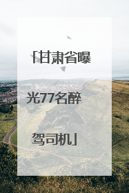 甘肃省曝光77名醉驾司机