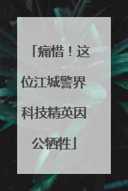 痛惜！这位江城警界科技精英因公牺牲