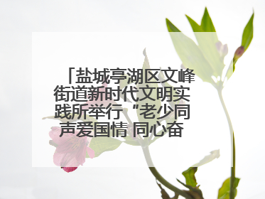 盐城亭湖区文峰街道新时代文明实践所举行“老少同声爱国情 同心奋进新征程”为主题的红色文化活动