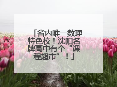省内唯一数理特色校！沈阳名牌高中有个“课程超市”！