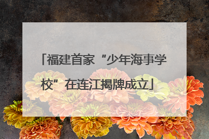 福建首家“少年海事学校”在连江揭牌成立