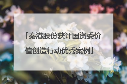 秦港股份获评国资委价值创造行动优秀案例