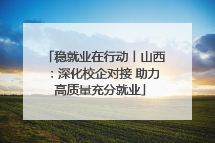 稳就业在行动丨山西：深化校企对接 助力高质量充分就业