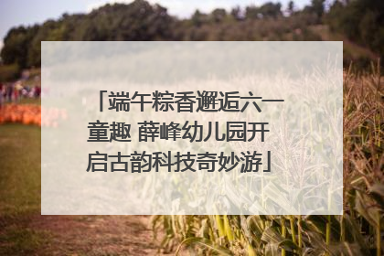 端午粽香邂逅六一童趣 薛峰幼儿园开启古韵科技奇妙游