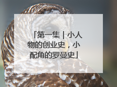 第一集｜小人物的创业史，小配角的罗曼史