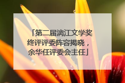 第二届漓江文学奖终评评委阵容揭晓，余华任评委会主任