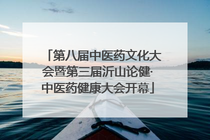 第八届中医药文化大会暨第三届沂山论健·中医药健康大会开幕