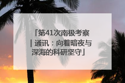 第41次南极考察｜通讯：向着暗夜与深海的科研坚守
