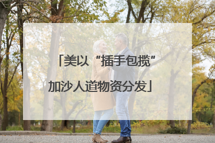 美以“插手包揽”加沙人道物资分发