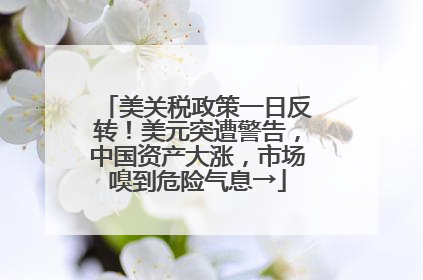 美关税政策一日反转！美元突遭警告，中国资产大涨，市场嗅到危险气息→