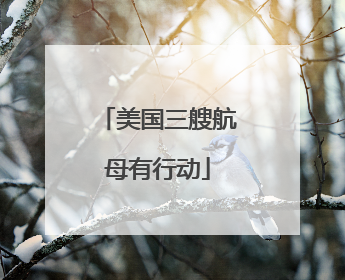 美国三艘航母有行动