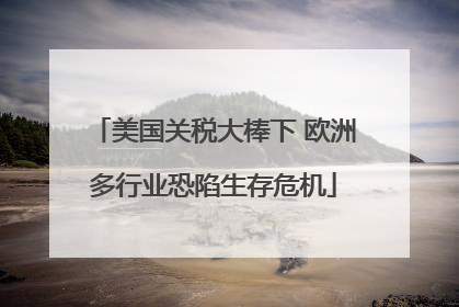美国关税大棒下 欧洲多行业恐陷生存危机