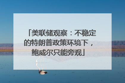 美联储观察：不稳定的特朗普政策环境下，鲍威尔只能旁观