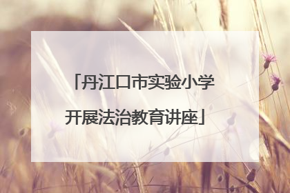 丹江口市实验小学开展法治教育讲座