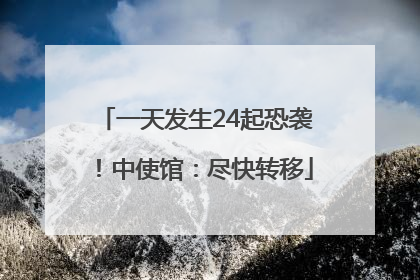 一天发生24起恐袭！中使馆：尽快转移