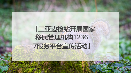 三亚边检站开展国家移民管理机构12367服务平台宣传活动