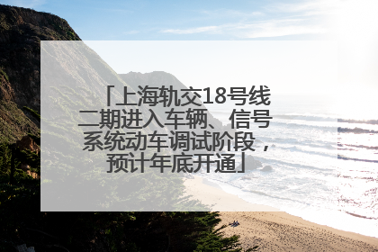 上海轨交18号线二期进入车辆、信号系统动车调试阶段，预计年底开通