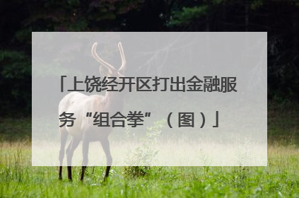 上饶经开区打出金融服务“组合拳”（图）
