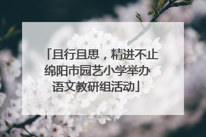 且行且思，精进不止 绵阳市园艺小学举办语文教研组活动