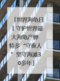世界海龟日丨守护世界最大海龟产卵 特多“守夜人”坚守海滩30多年
