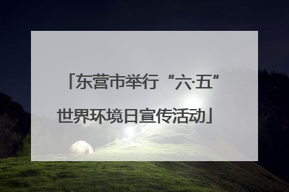 东营市举行“六·五”世界环境日宣传活动