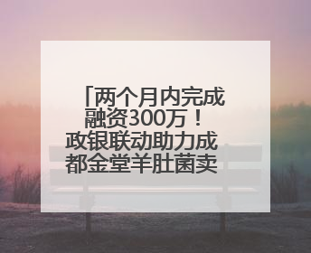 两个月内完成融资300万！政银联动助力成都金堂羊肚菌卖全球
