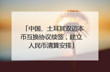 中国、土耳其双边本币互换协议续签，建立人民币清算安排