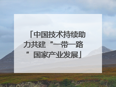 中国技术持续助力共建“一带一路”国家产业发展