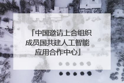 中国邀请上合组织成员国共建人工智能应用合作中心