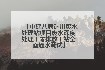 中建八局铜川废水处理站项目废水深度处理（零排放）站全面通水调试