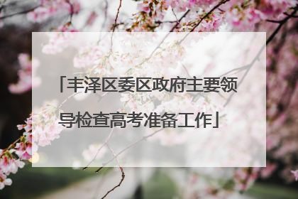 丰泽区委区政府主要领导检查高考准备工作