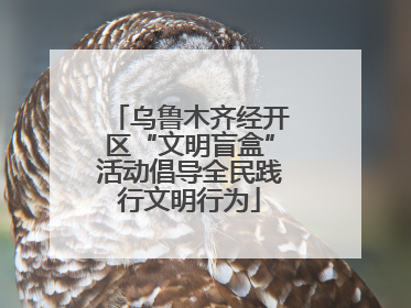乌鲁木齐经开区“文明盲盒”活动倡导全民践行文明行为