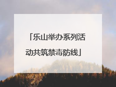 乐山举办系列活动共筑禁毒防线