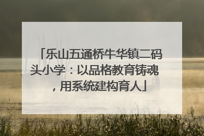 乐山五通桥牛华镇二码头小学：以品格教育铸魂，用系统建构育人