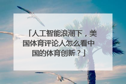 人工智能浪潮下，美国体育评论人怎么看中国的体育创新？