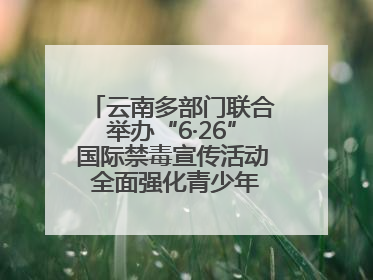 云南多部门联合举办“6·26”国际禁毒宣传活动 全面强化青少年防毒意识