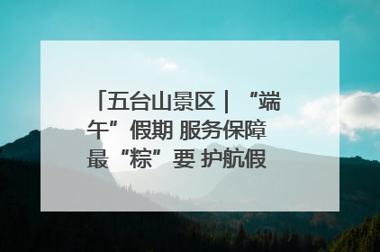 五台山景区｜“端午”假期 服务保障最“粽”要 护航假期“不打烊”